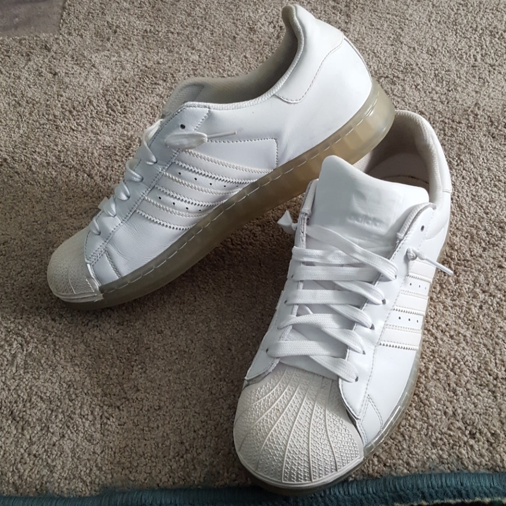 Mens 10.5 Shell Toe Adidas Sneakers-Gently Used